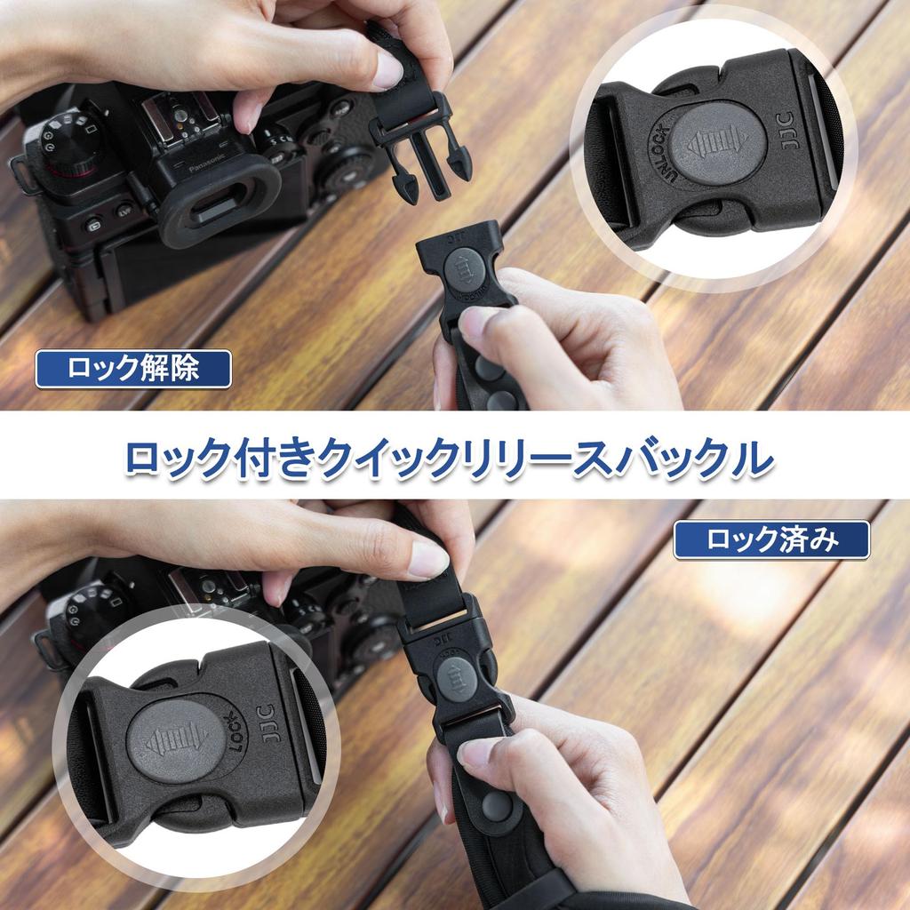 JJC Camera Hand Strap with Added Slide Lock Design for Drop Prevention and Quick Compatible with Lumix Canon EOS R5 Mark Sony RX1R and Other DSLR and