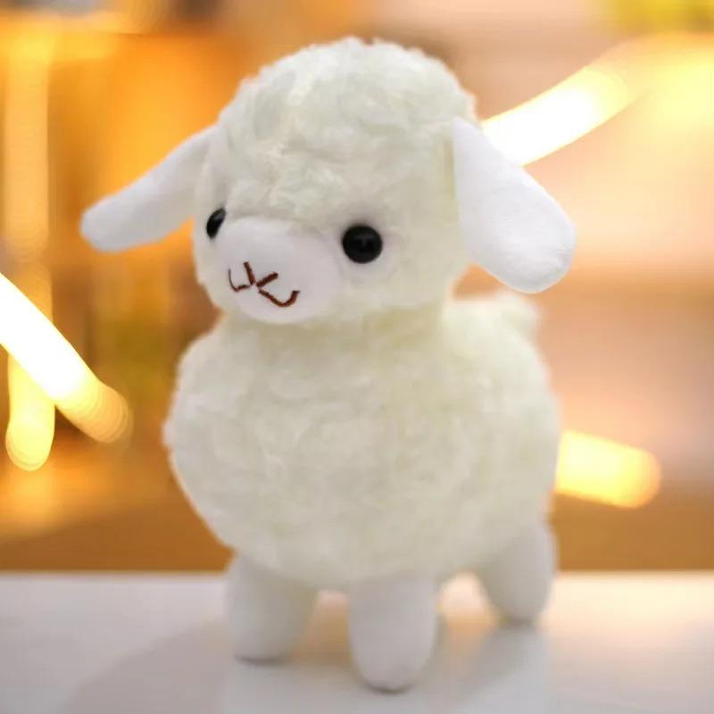 26CM Cute Plush Sheep Doll Soft Alpaca Sleeping Pillow Kawaii Stuffed Cartoon Ram Toy for Kids Birthday Gift Festival Present