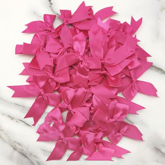 50 Adet Saten Kurdele Fiyonklar 3.3" El Sanatları Fiyonkları Hediye Paketleme Düğün Dekoru Dikiş Scrapbooking DIY El Sanatları Saç Aksesuarları
