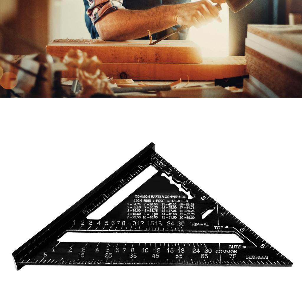 Carpentry   Ruler Aluminum Alloy with   and   Scales   Ruler Protractor for Engineer Carpenter