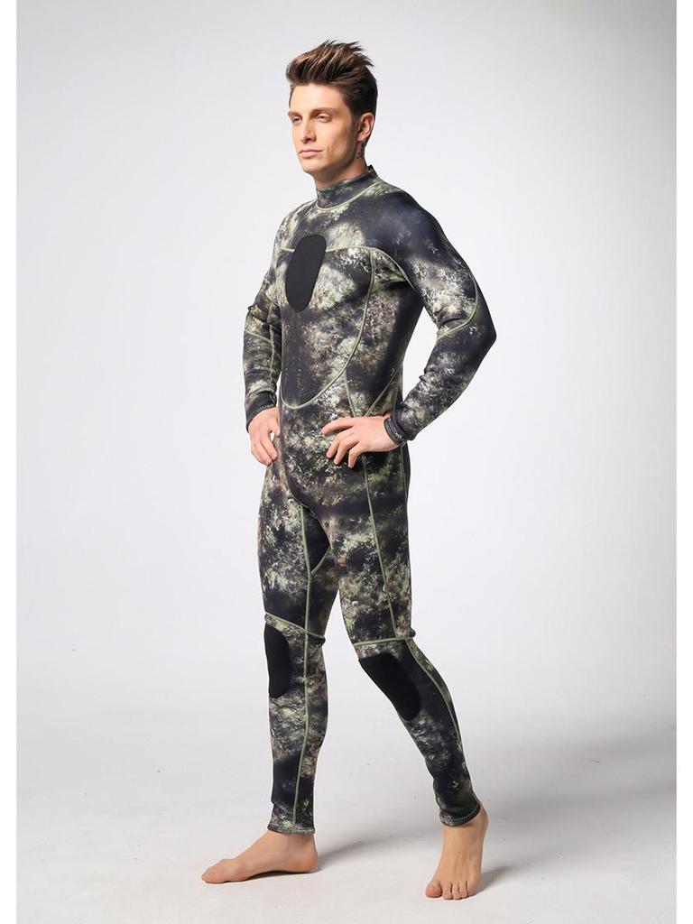 1.5MM Men's Camouflage Cold-Proof One-Piece Surfing and Diving Wetsuit