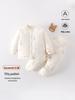 150g Quilted Baby Two-Piece Set: High-Waist, Snap Closure, Warm, Boneless, Cotton for Autumn & Winter.