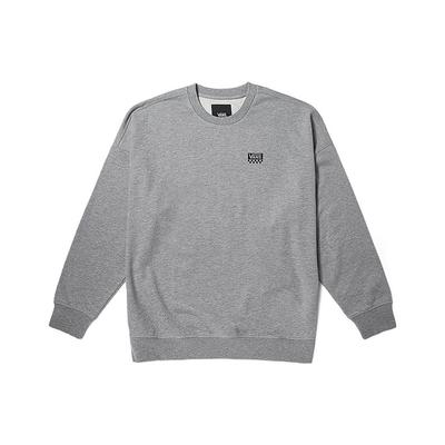 Vans Alphabet Logo Print Loose Round Neck Pullover Sweatshirt Unisex Tops Grey VN000H0SHTG