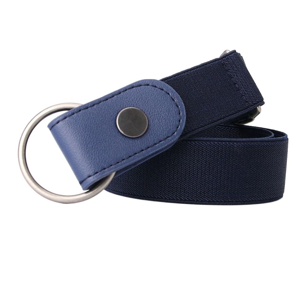

Fashion Elastic Women s Lazy Belt No Buckle Slim Adjustable Waist Belt All-match Anti-Slip Invisible Belt темно-синий