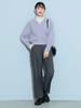 Jacquard 2WAY Tops LIGHT PURPLE ONE SIZE [Beams Heart] L/S Knit/Rhombus Women's