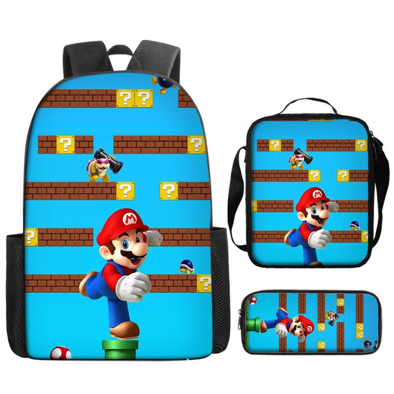 Super Elementary School Bag Cartoon Anime Backpack Mario Backpack Super Satchel