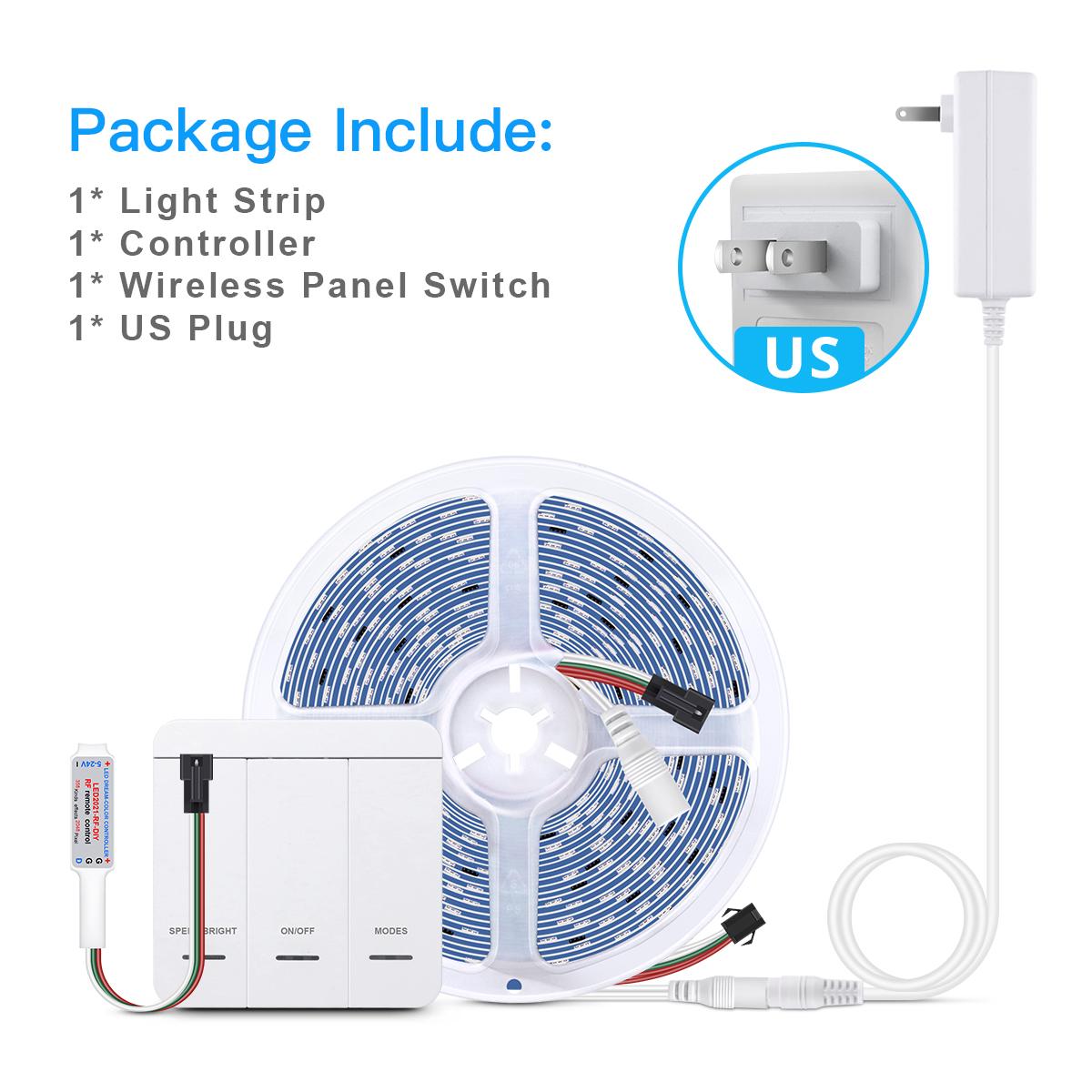 

10 м/рулон WS2811 светодиодная лента Horse Race 120 светодиодов/м DC 24 В бегущая вода течет световая лента пиксельная адресуемая гибкая линейная лампа Warm White