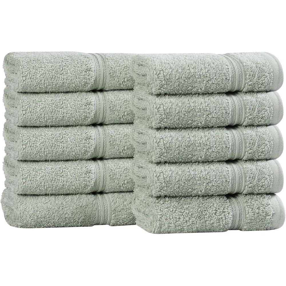 10-Piece Egyptian Cotton Face Towel Set Quick Dry Absorbent Small Towels Spa Bathroom Accessories Guest Bath Quality