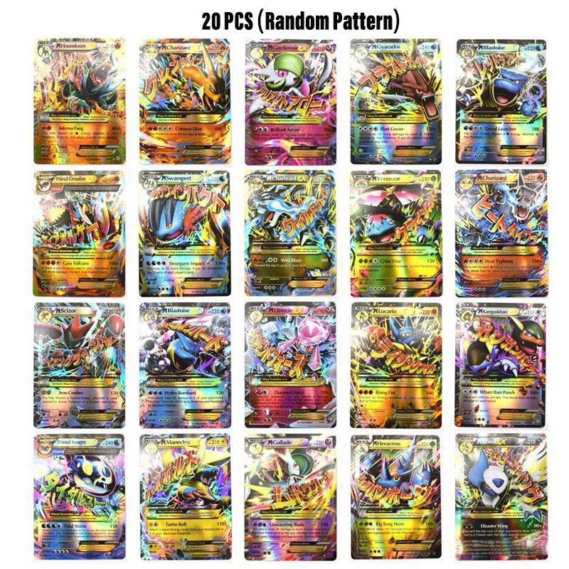 

20 шт. Карточки Эльф-питомцы Флэш-карты Покемон Подарки для фанатов Настольная игра Дети