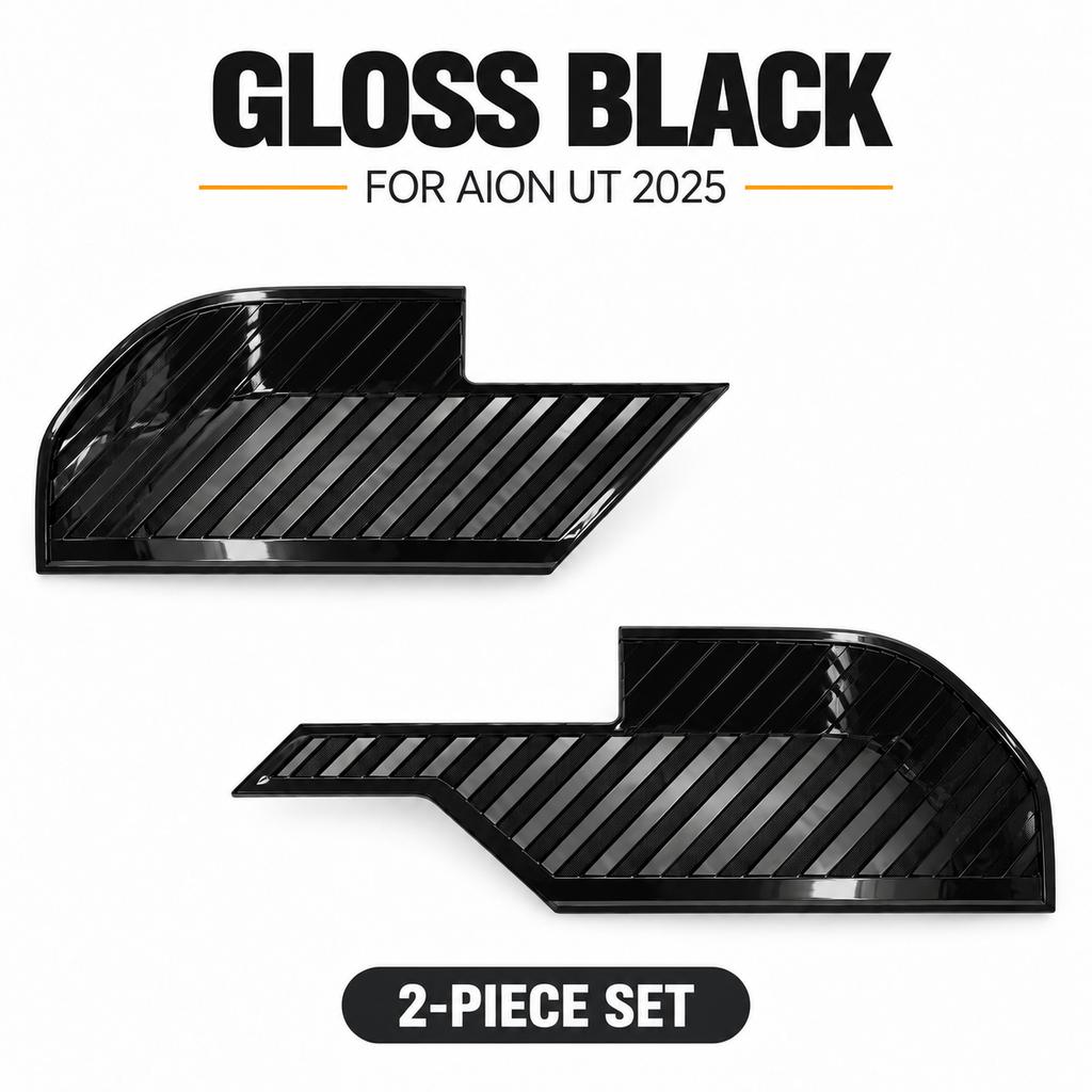 For AION UT 2025 2026 Front Bumper Grille Insect Screen 2-Piece Set 304 Mesh Matte or Gloss Black