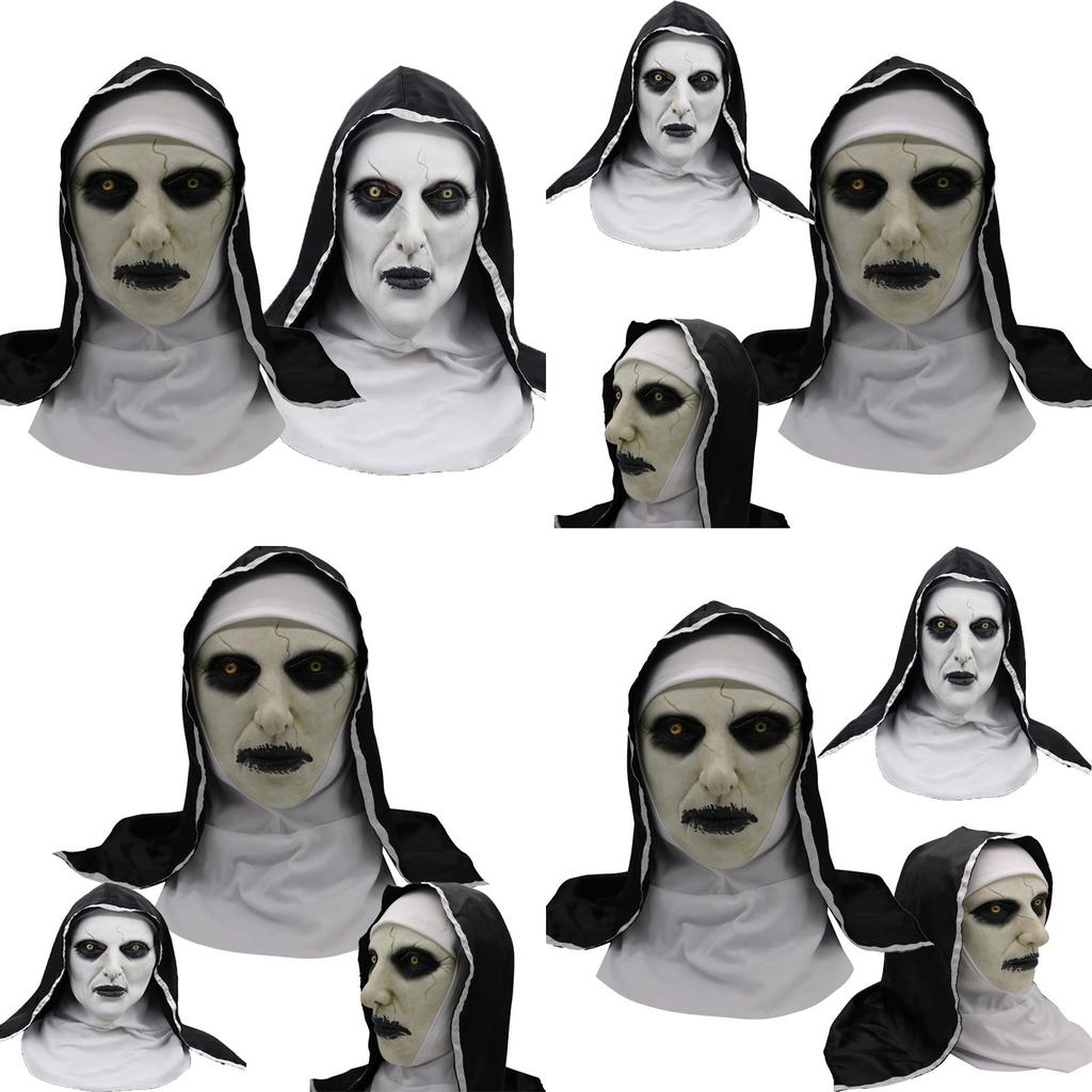 Die Nonnenkopfmaske mit entsetzlichem Design, ideal für Halloween und Kostümpartys
