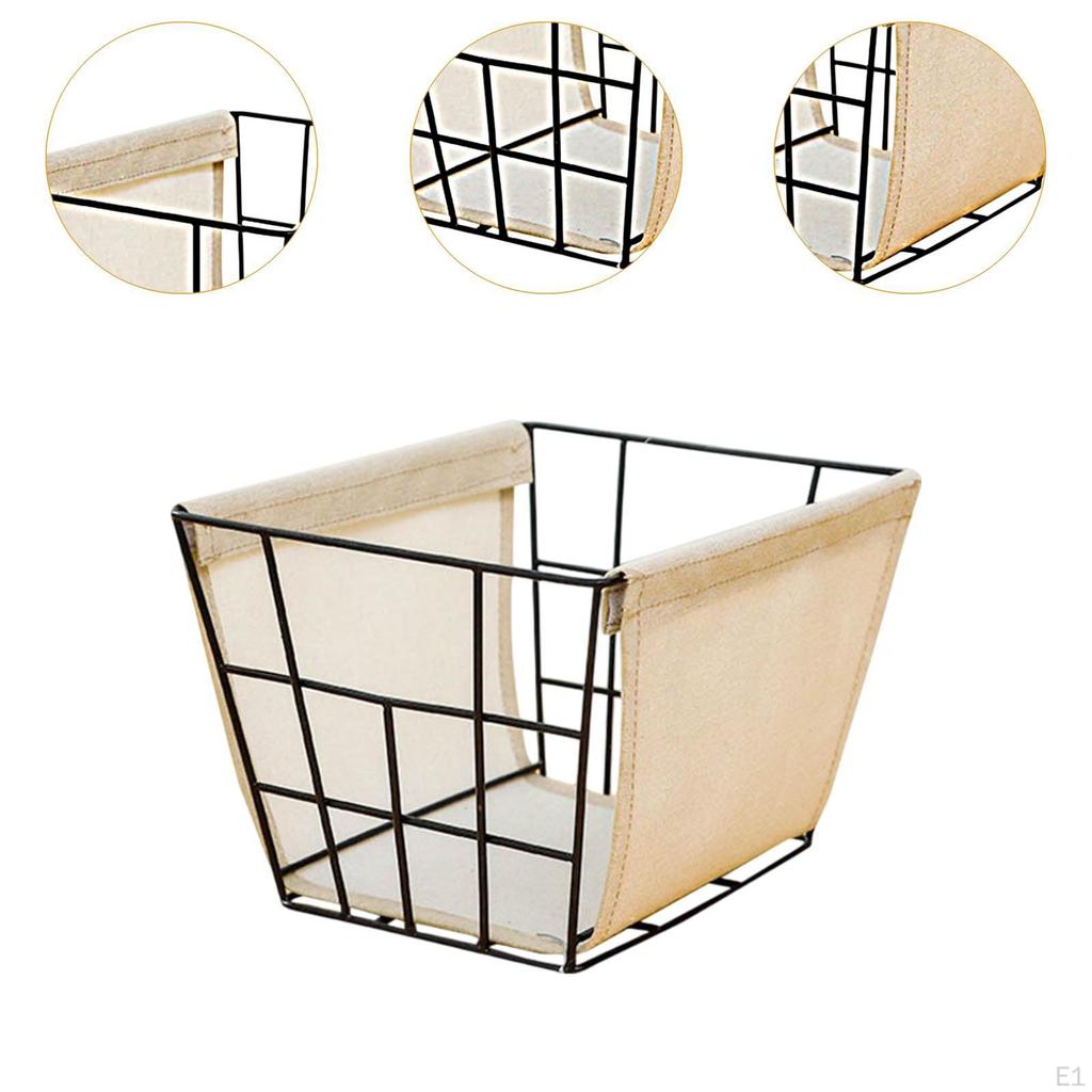Household Storage Basket for Clothes And Toys with Metal Wire Design