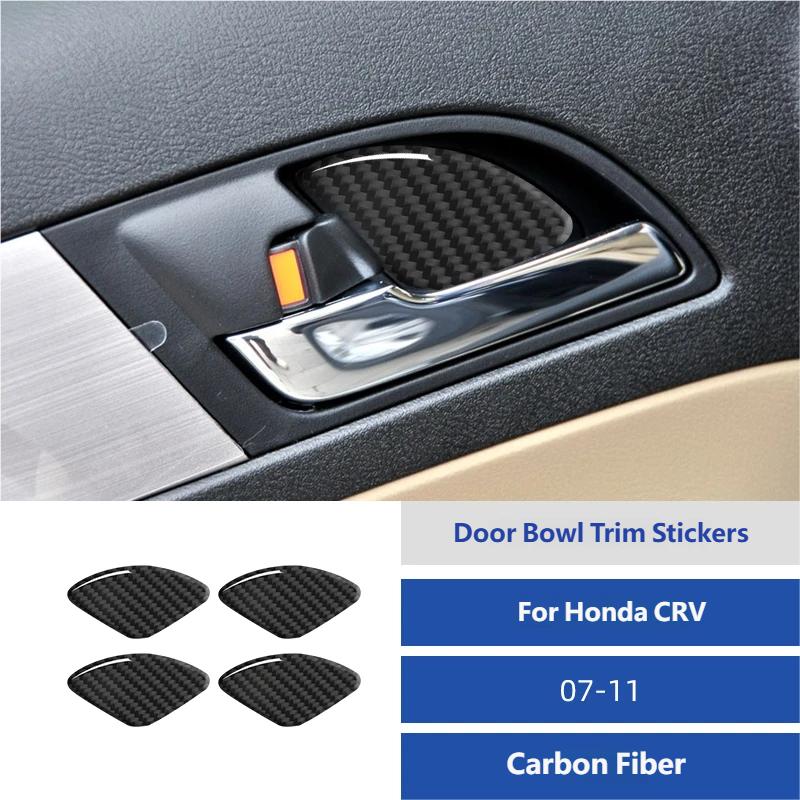 For Honda CRV 2007-2011 Carbon Fiber Black Red Stickers Cover Trim Car Interior Decorative Accessories