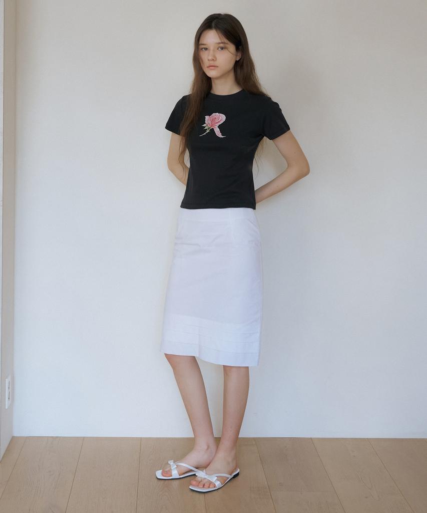 REORG R Rose Slim T-Shirt Charcoal