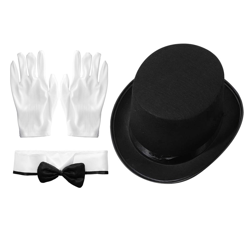 Mens Circus Ringmaster Costume Set Long Sleeve Lapel Fringed Shoulder Tailcoat Jacket Hat Collar Gloves Carnival Cosplay