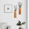 Wandpflanzer aus Holz, Bauernhaus-Wandvase, rustikale Wanddekoration, Pflanzenhalter für Grünpflanzen, Eukalyptusstängel, Blumen