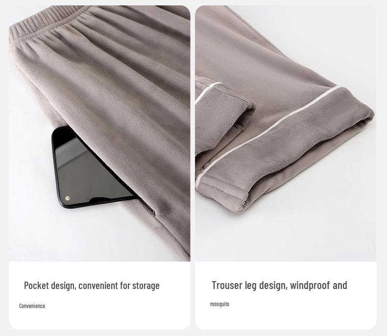 Sea Island Samt Damen Winter Pyjama - Langarm, Lange Hose, Dicke Korallenfleece Strickjacke Homewear Set