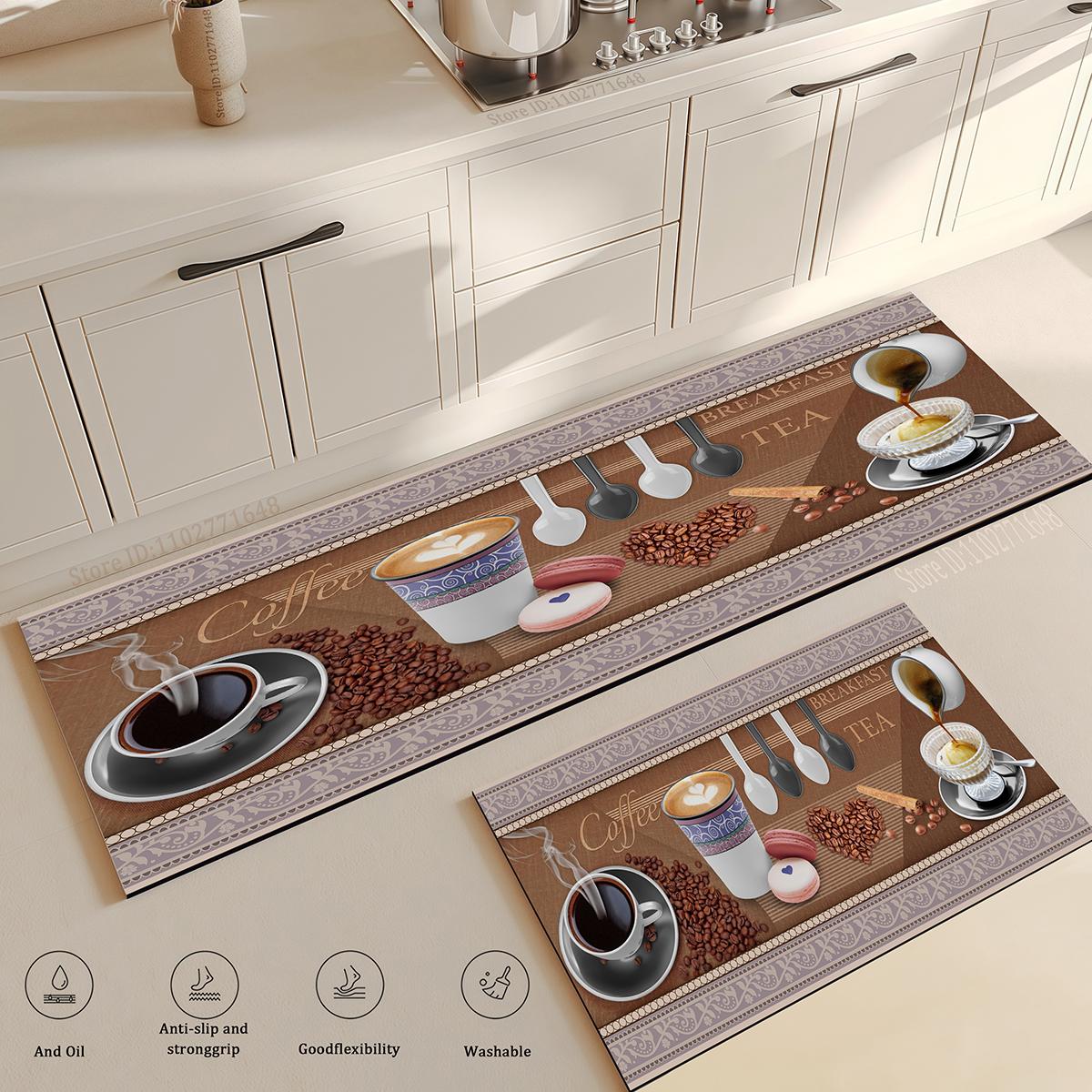 

Kitchen Rug Entrance Doormat House Bathroom Hallway Non-Slip Foot Mat Living Room Bedroom Floor Home Balcony Decoration Carpet 40cmx60cm 1pc