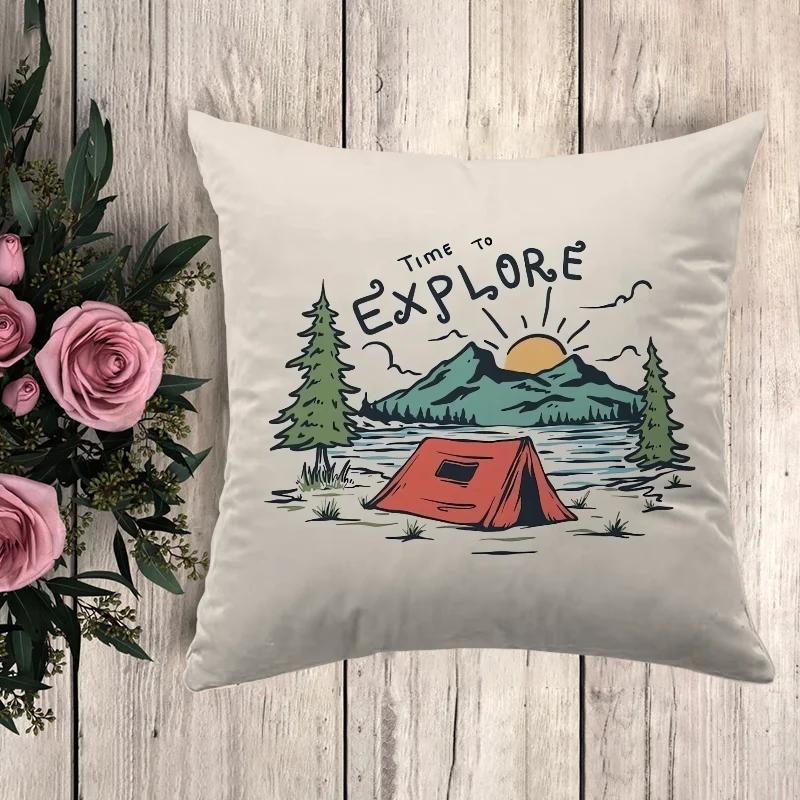Pillow Camping Cushion Covers for Bed Pillows Car Decoration Sofa Cushions Pillowcase Decorative Pillowcases Pilow Cases