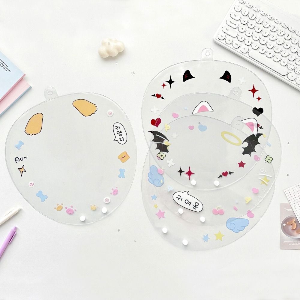 Portable Uchiwa Fan Sleeve PVC Hand Fan Protector Cover Cartoon Picket Fan Cover  Cheering Fans
