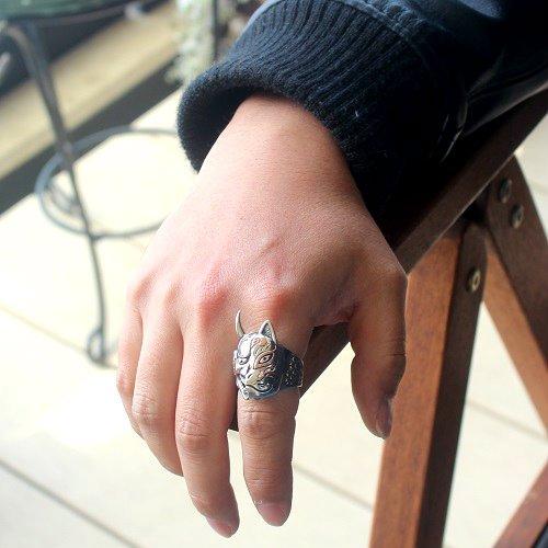 Fuchs Fuchsmaske Hannya Dämonenmaske Silber 925 Ring Orientalvibrations Oriental Vibrations (19)