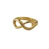 Retro 18k Gold-Plated Titanium Steel Index Ring - Japanese Korean Style