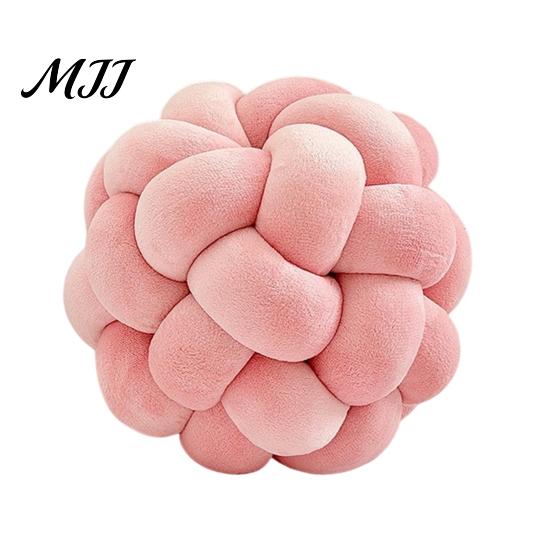Stylish Creative Throw Pillow Knot Ball Pillow, Round Ball, Soft Knotted Cozy Support for Reading Decorative Cushion Sofa Couch, Modern Bedroom Living