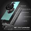 Aluminum Alloy Plate PC Back Cover Z Fold 7 Phone Case with 360° Rotatable Magnet Metal Bracket for Galaxy Z Fold 7/6/5/4