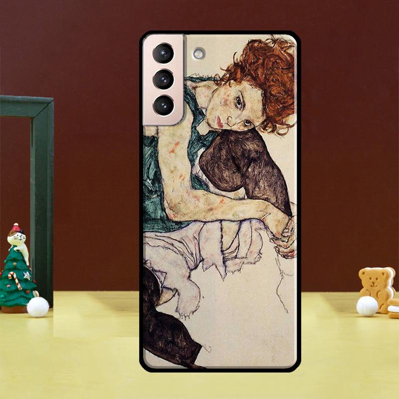 Egon Schiele Phone Case For Samsung Galaxy S24 Ultra S20 S21 S22 S23 S25 Ultra S24 FE S9 S10 Plus Cover