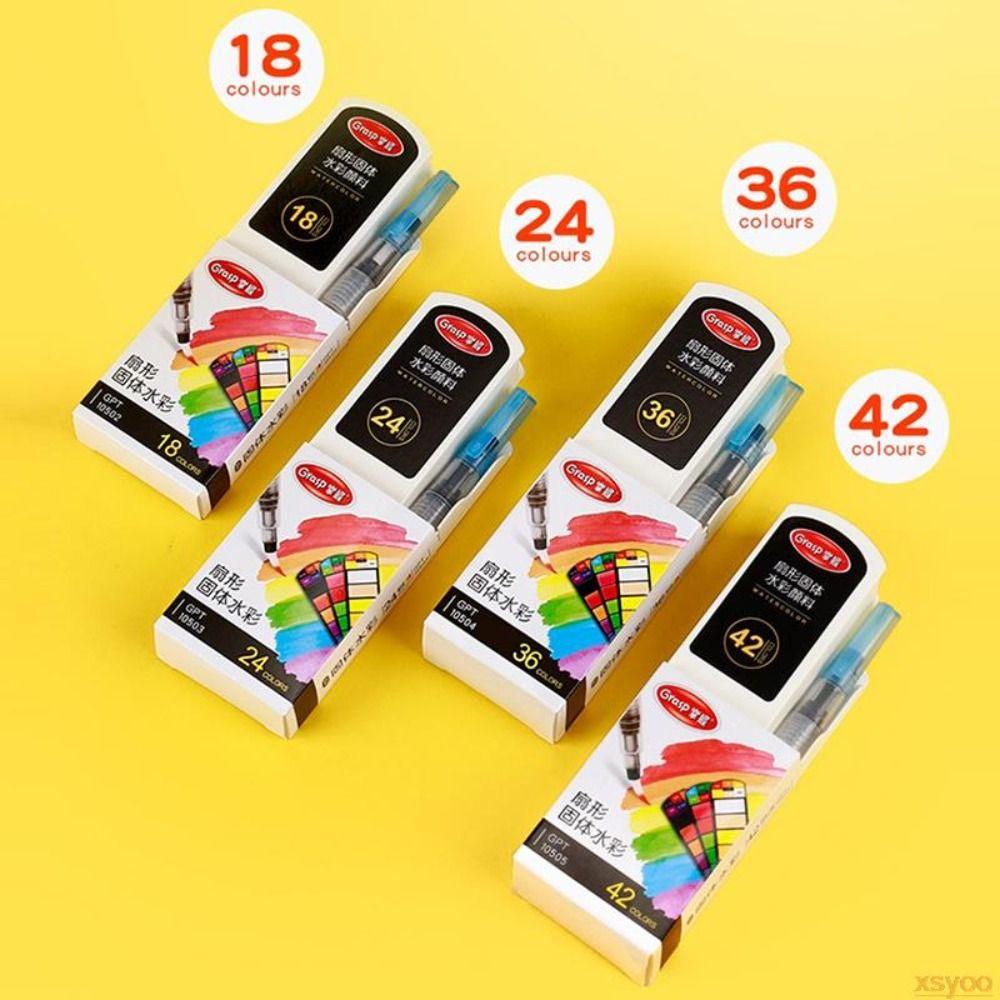 Faltbares Aquarellfarben-Set 18/24/36/42 Farben Ölmalset Malpigment-Set Studenten