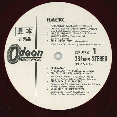 LP Record VARIOUS  Flamenco OP9741 ODEON Japan Latin Used
