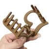 Elegant Matte Heart Claw Hair Clip for Women – Stylish Hollow Shark Clip for Updos