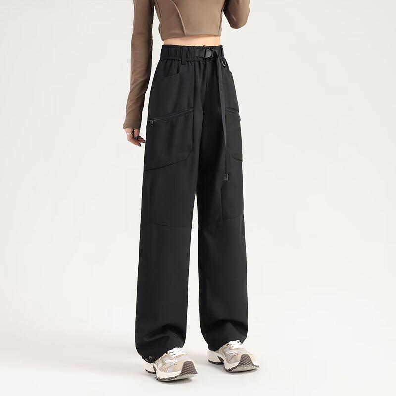 Izzue Unisex Loose Wide-Leg Cargo Pants