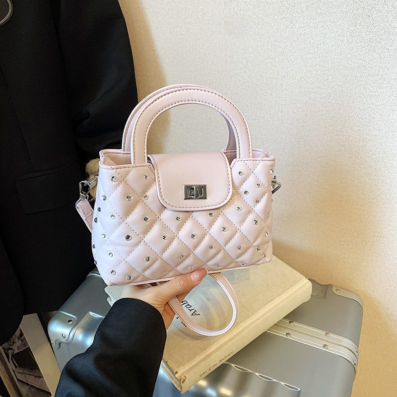 Summer Handbag Bag Women's New Trendy Fashion Diamond-encrusted Diamond Bag Versatile Shoulder Bag Messenger Bag