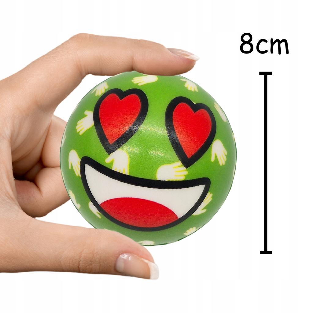 Piłka Buźka Uśmiech Minka Gniotek Relaks Antystresowa Miękka Piłeczka 8 Cm