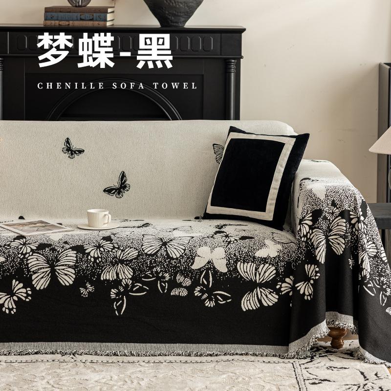 

Новый чехол на диван из шенилла в стиле Северной Европы, одеяло для дивана, простой чехол на подушку, ветер, песок, полотенце для волос, модное одеяло для ланча, полотенце для дивана 180x130cm 1pcs