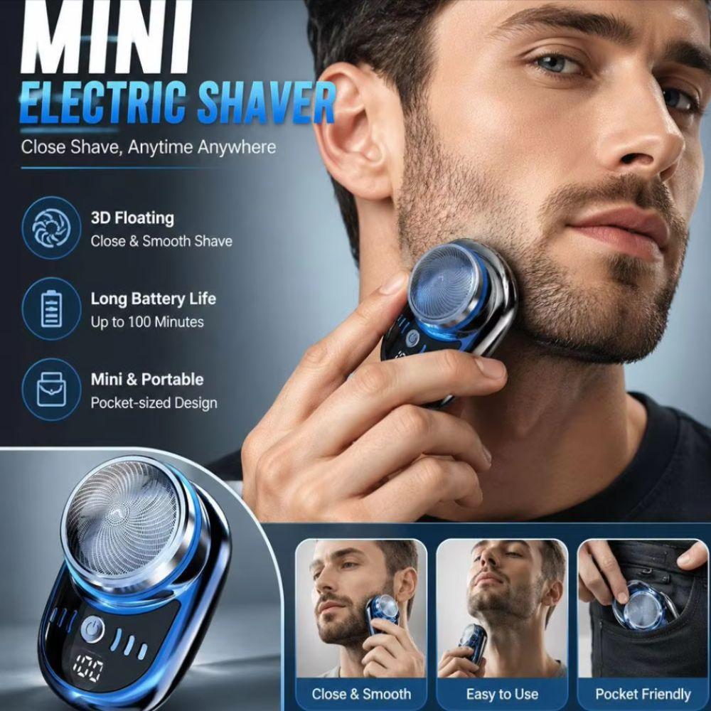 Rechargeable Wireless Shaver Portable Travel Razor Quick Charging Pocket Shaver Car