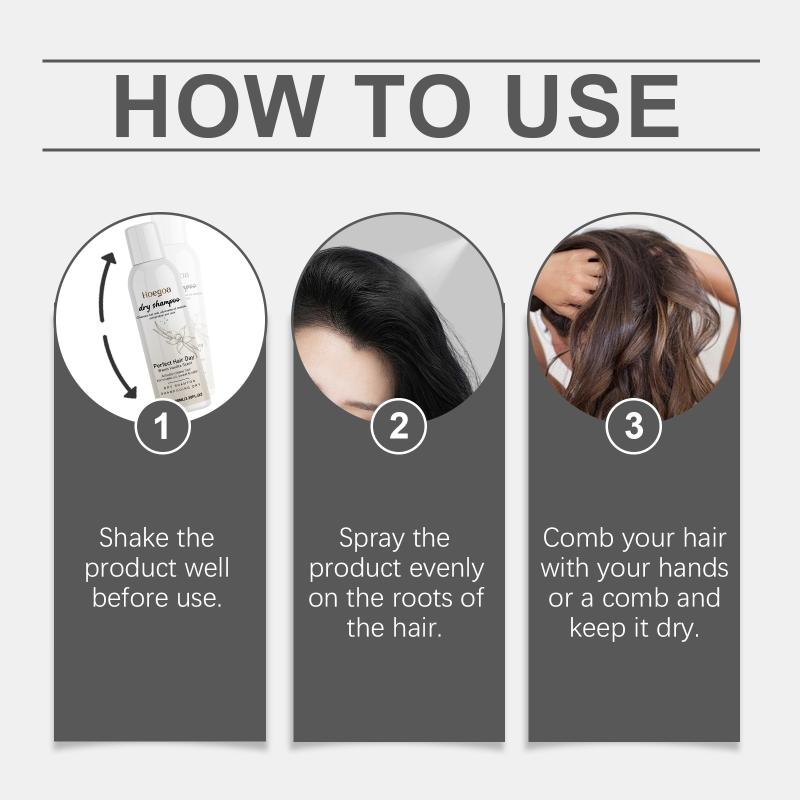Vanilla Scented Dry Shampoo Spray Oil Absorbing Volumizing Hair Refresh Clean No Water Needed Travel Size 100Ml