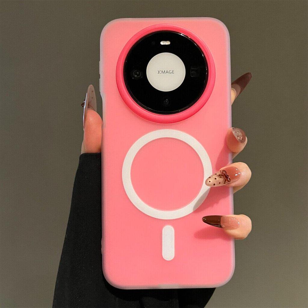 For Magsafe Magnetic For Huawei Mate 80 Pro Max Case Matte Half Clear Shockproof Candy Phone Cover For Huawei Mate 80 Pro Shell