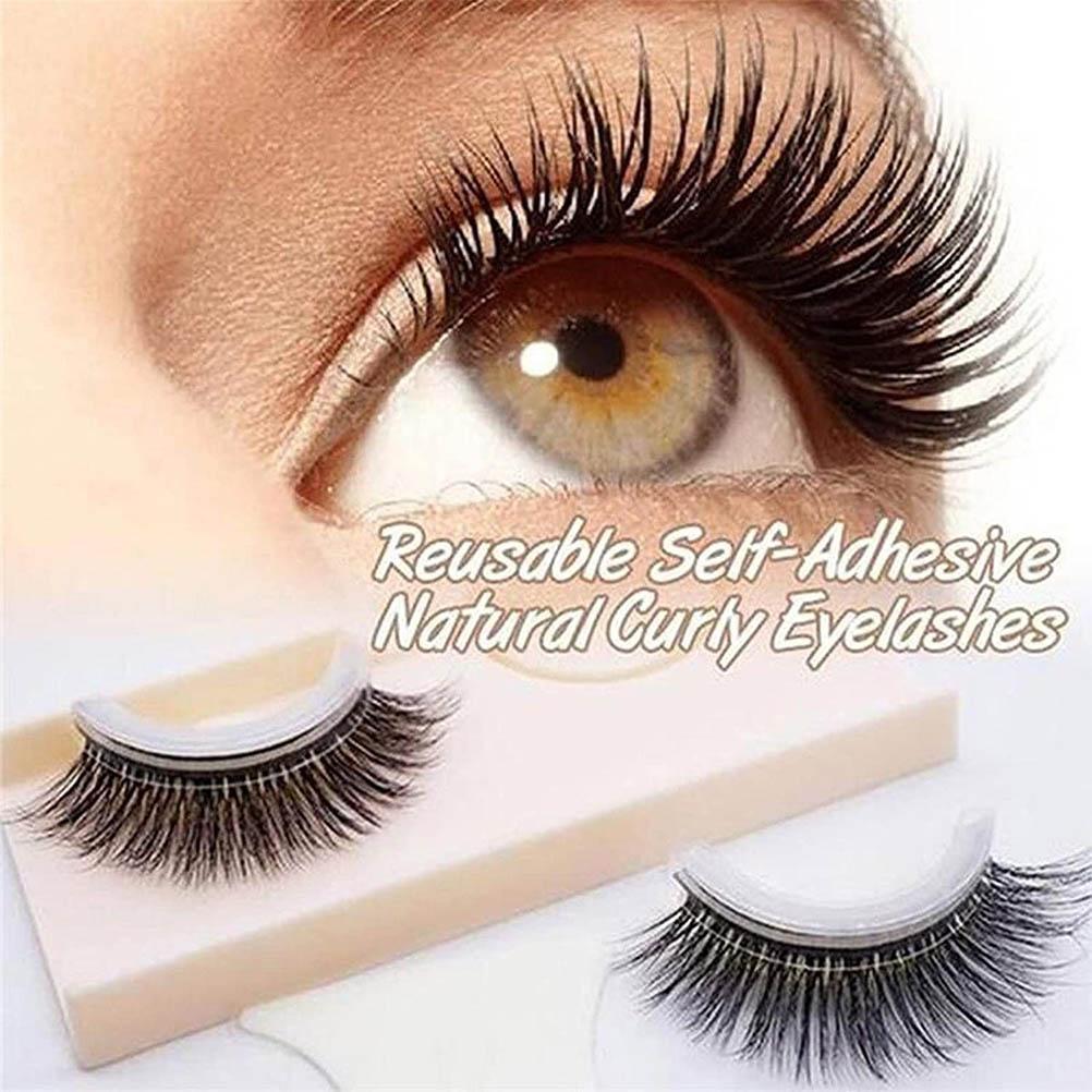 Self Adhesive False Eyelashes 3D False Eyelashes Waterproof Reusable Eyelashes No Liner or Glue Required