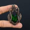 Heart Shaped Green Flash Labradorite Gemstone Copper Wire Wrapped Handmade Jewelry Pendant