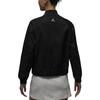 Jordan Solid Color Elastic Hem Casual Long Sleeve Jacket Women Jacket Black Sail-White FN5787-010