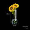 Secchiello Acrilico Risveglio di Fiori: Vaso quadrato grande trasparente per fiori freschi e composizioni