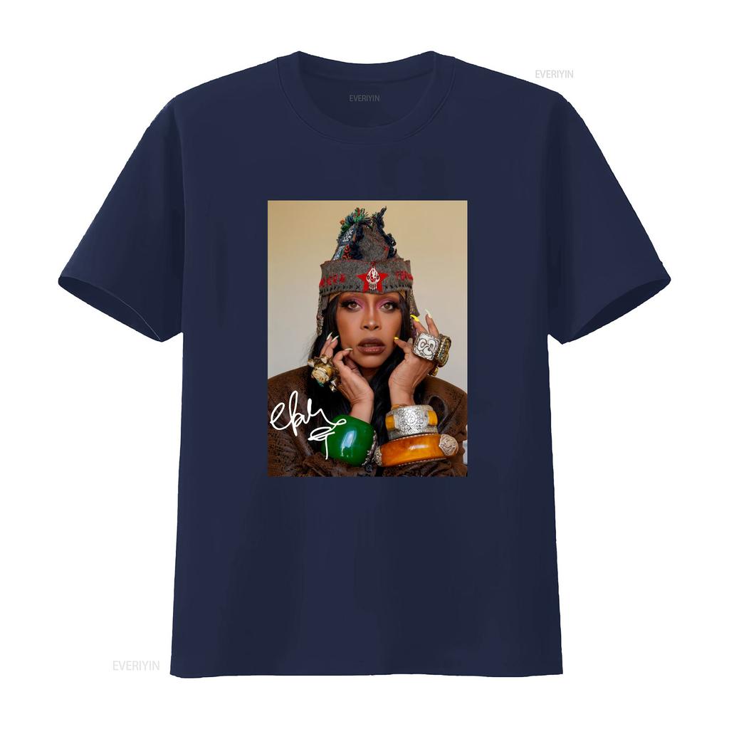 poster Erykah Badu signature T shirt black Short sleeve All sizes S 5Xl 1F920 vintage Washed Breathable designer clothes