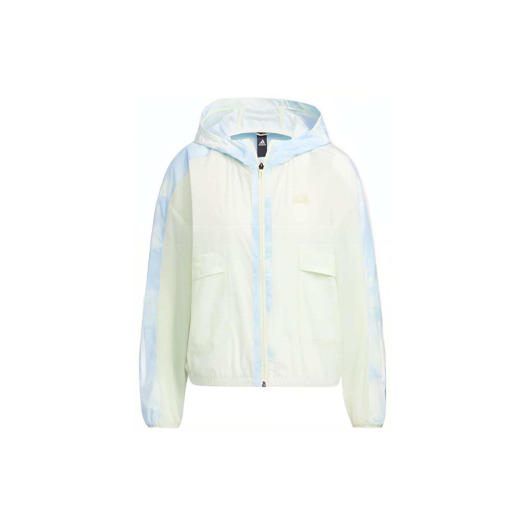 

Adidas Куртка с капюшоном и длинными рукавами в полоску с принтом тай-дай, женская куртка, многоцветная HI6826 S