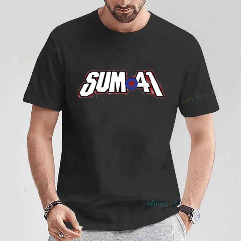 Rock Band Playera Sum 41  Unisexs T Shirts SUM41 Popular Punk Graphic Short Sleeve O Neck TShirt Casual Loose Clothes