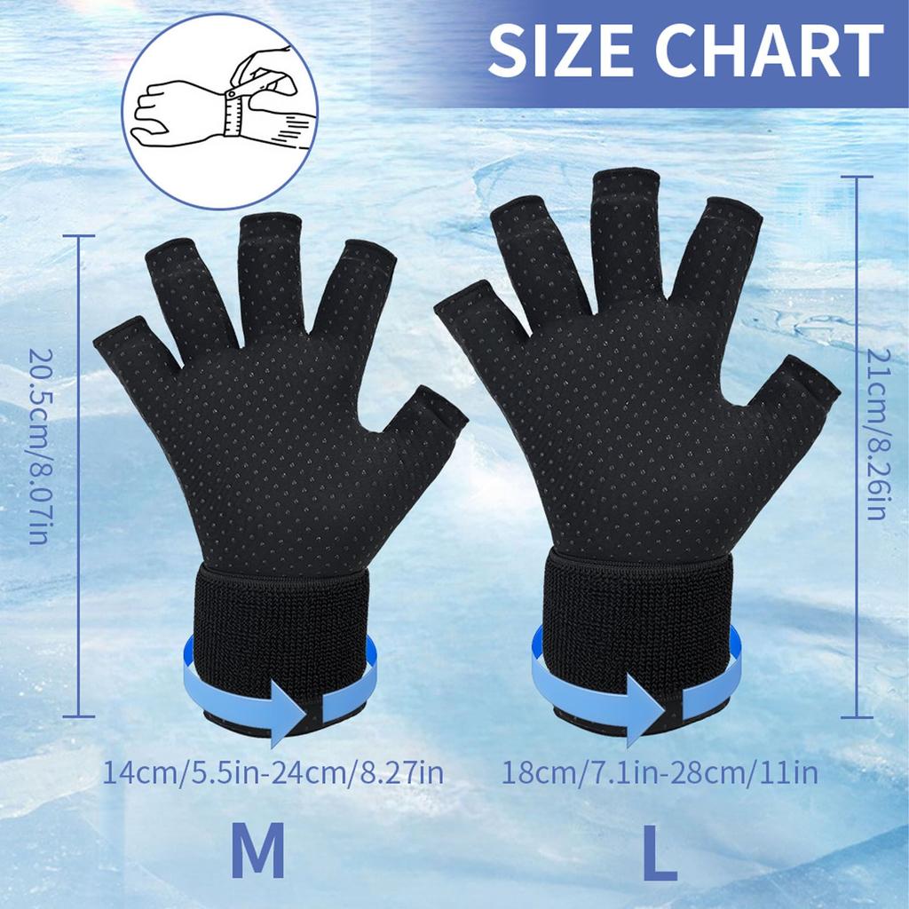 Hot and Cold Gel Thumb Hand Ice Pack Glove Adjustable Wearable Wrist Ice Pack Wrap Secure Fit L 17.5x23cm 6.9x9.1in