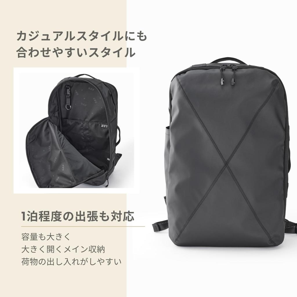 Samsonite Red EXSAC STYLE Overnight Pack Backpack, Men's and Women's, Full Black