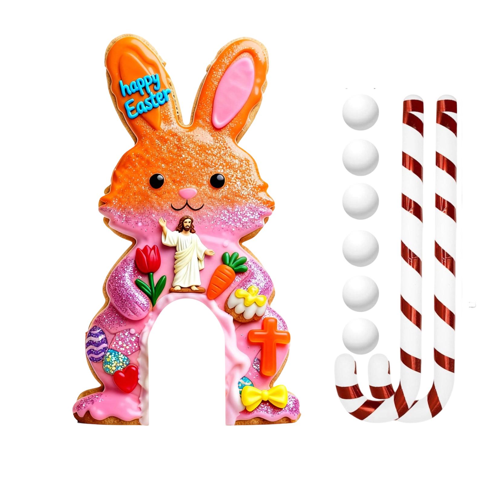 

Easter Bunny Gingerbread Golf Game Set Family Party Game Prop шафрановий