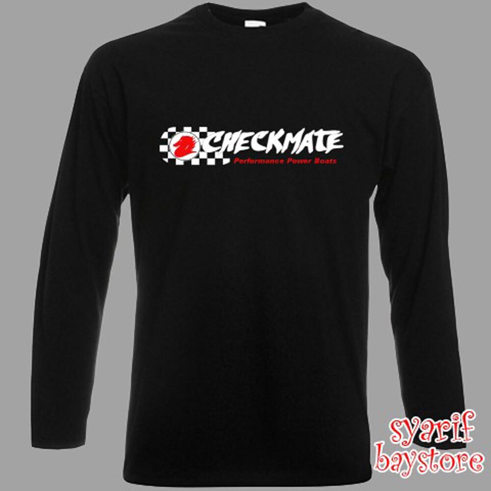 Checkmate Boats Speed Racing Men#039;s Black Size S to 2XL Unisex T-Shirt XXXL